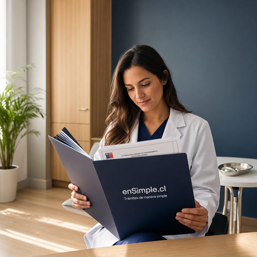 Profesional con documentos enSimple